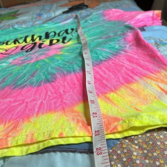 Birthday Girl Age 9 Tie Dye Tee - Picture 12 of 13